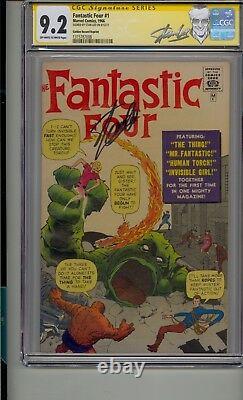 Fantastic Four #1 Cgc 9.2 Ss Signed Stan Lee Grr Golden Record High Grade Rare
