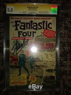 Fantastic Four #13 CGC SS, Signed by Stan Lee 1st App. Red Ghost & the Watcher