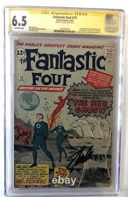 Fantastic Four (1961) #13 CGC 6.5 1st Watcher & Red Ghost Signed By Stan Lee