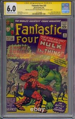 Fantastic Four #25 Cgc 6.0 Ss Signed Stan Lee David Parsow Collection