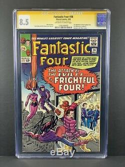 Fantastic Four #36 CGC 8.5 1st Medusa & Frightful Four Signed By Stan Lee
