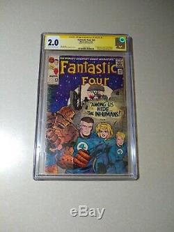 Fantastic Four #45 CGC 2.0 SS Signed STAN LEE 1st Appearance Inhumans
