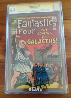 Fantastic Four #48 1966 1st Silver Surfer and Galactus Signed Stan Lee CGC 6.5