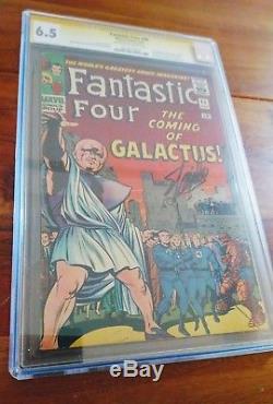Fantastic Four #48 1966 1st Silver Surfer and Galactus Signed Stan Lee CGC 6.5