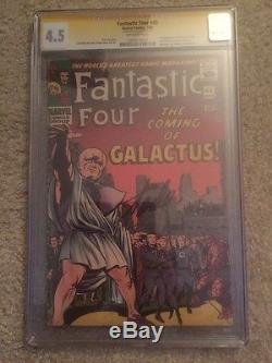 Fantastic Four #48 1st Silver Surfer & Galactus CGC SS 4.5 Signed Stan Lee