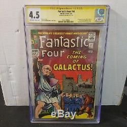Fantastic Four #48 Cgc 4.5 Ss Signed Stan Lee 1st Silver Surfer