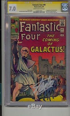 Fantastic Four #48 Cgc 7.0 Ss Signed Stan Lee 1st Silver Surfer