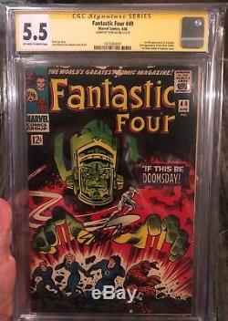 Fantastic Four # 49 CGC SS 5.5 Signed by Stan lee 1st Galactus/2nd Silver Surfer