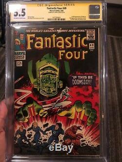 Fantastic Four # 49 CGC SS 5.5 Signed by Stan lee 1st Galactus/2nd Silver Surfer