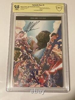 Fantastic Four 5 CBCS 9.8 Wedding Signed by Alex Ross Stan Lee Tribute Not CGC