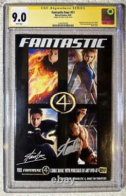 Fantastic Four #51 CGC SS 9.0 Signed Stan Lee One Of A Kind Photo Cover RARE