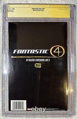Fantastic Four #51 CGC SS 9.0 Signed Stan Lee One Of A Kind Photo Cover RARE