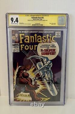 Fantastic Four 55 CGC 9.4 Signed by STAN LEE Thing vs Silver Surfer Rare 1966