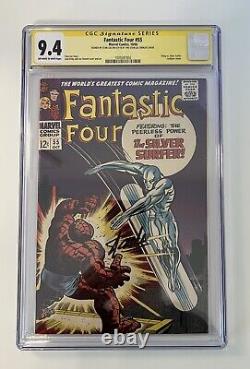 Fantastic Four 55 CGC 9.4 Signed by STAN LEE Thing vs Silver Surfer Rare 1966