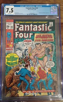 Fantastic Four Lot of 3 #101-102-103 CGC (1970) Jack Kirby