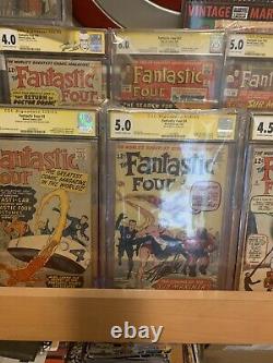 Fantastic Four Signed Stan Lee. 1,2,3,4,5,6,7,9,10,14,27,33Doom Sub Skrulls1st