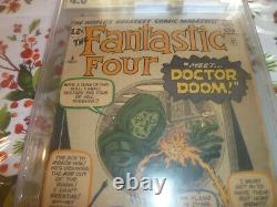 Fantastic four 5 cgc 4.0 Signed by Stan Lee off white to white