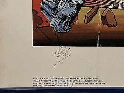 Framed 50th ANNIV. Captain America Print Signed JACK KIRBY-STAN LEE-JOE SIMON