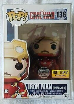 Funko POP! Marvel Captain America Civil War Iron Man #136 Stan Lee Signed Excl
