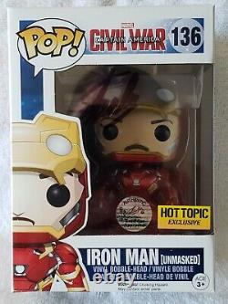 Funko POP! Marvel Captain America Civil War Iron Man #136 Stan Lee Signed Excl