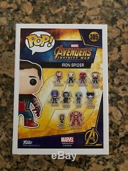 Funko Pop Avengers Infinity War Iron Spider Stan Lee signed with COA