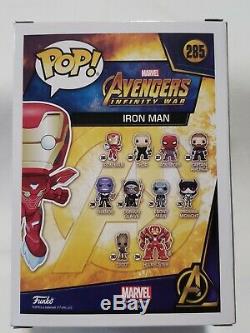 Funko Pop! Avengers Iron Man #285 SIGNED Stan Lee Robert Downey Jr. COA Rare