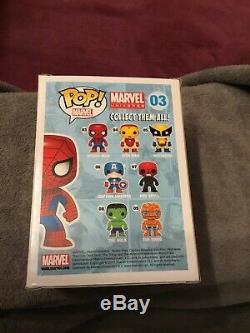Funko Pop Marvel Spider-man 03 Signed Stan Lee Rare Comikaze SDCC Avengers