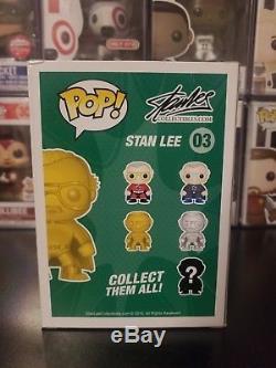 Funko Pop! Stan Lee Gold #03 Signed Autograph COA Excelsior Approved Exclusive