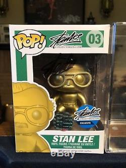 Funko Pop! Stan Lee Gold NYCC Exclusive #3 Signed Autographed Excelsior Approved