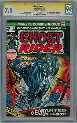 Ghost Rider #1 1973 Cgc 7.0 Signature Series Signed Stan Lee Marvel Comics