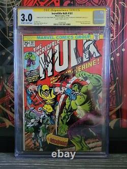 Hulk 181 CGC SS 3.0 First Wolverine 4x Signed Stan Lee Herb Trimpe Romita Thomas