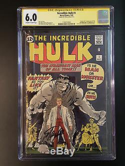 INCREDIBLE HULK 1 to 6 CGC 6.0 All SIGNED SS STAN LEE 1ST AVENGERS IRON MAN