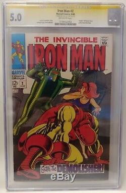 IRON MAN #2 CGC Signed Stan Lee Marvel Comics 1968