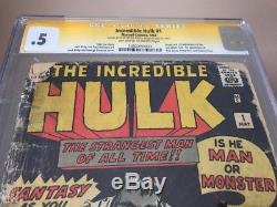 Incredible Hulk #1 (1962) CGC Graded 0.5 Origin Hulk Signed Stan Lee Jack Kirby