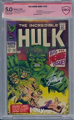 Incredible Hulk #102 Cbcs 5.0 Signed Stan Lee 1st Issue Not Cgc