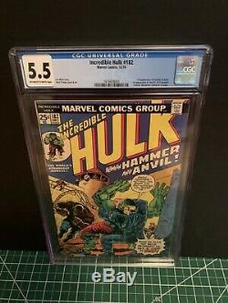 Incredible Hulk 180 181 182 Cgc Ss 5.5 1st Appearance Wolverine Stan Lee Signed