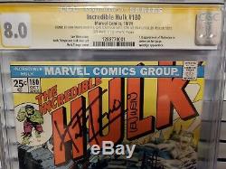 Incredible Hulk #180 CGC 8.0 Wolverine Signed Stan Lee, Wein, Trimpe, Ramita