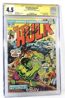 Incredible Hulk #180 CGC SS 4.5 1st Wolverine Signed (2X) Stan Lee & Len Wein