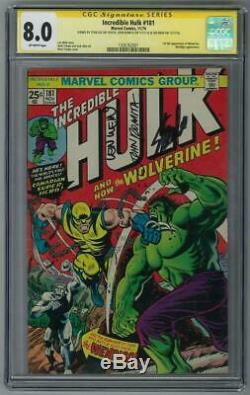 Incredible Hulk #181 CGC 8.0 (OW) Signed By Stan Lee John Romita Len Wein
