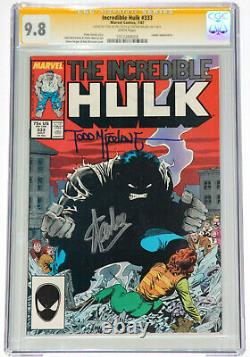 Incredible Hulk 333 Cgc 9.8 Ss Signed 2x Stan Lee & Todd Mcfarlane Art White Pgs