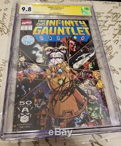 Infinity Gauntlet # 1 CGC 9.8 Signed by Stan Lee rare unique signature