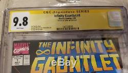 Infinity Gauntlet # 1 CGC 9.8 Signed by Stan Lee rare unique signature