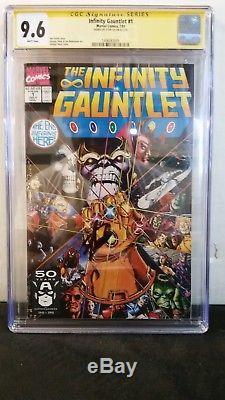 Infinity Gauntlet #1 Cgc 9.6 Ss Signed Stan Lee Avengers Movie Thanos