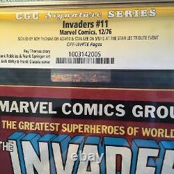 Invaders #11 ss cgc 9.6 Signed by Stan Lee and Roy Thomas Only 2 Signed Copies