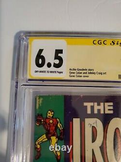 Invincible Iron Man 1 CGC 6.5 Signed By Stan Lee 1968