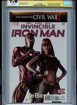 Invincible Iron Man 7 CGC 9.8 Signed by Stan Lee (Marvel 2016) 1st Riri Williams
