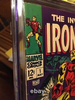 Invincible iron man 1 Cgc 6.5 Signed By Stan Lee