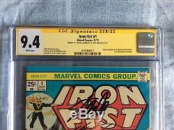 Iron Fist 1 Cgc 9.4 signed by Stan Lee and Chris Claremont Not Cgc 9.8