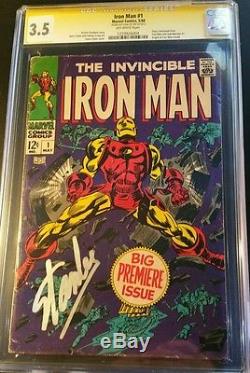 Iron Man 1 1968 Signed Stan Lee Autograph Marvel Comic CGC 3.5 Authentic AUTO