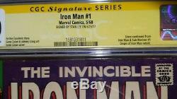 Iron Man #1 CGC 6.0 SS signed STAN LEE (May 1968, Marvel) 1st solo series